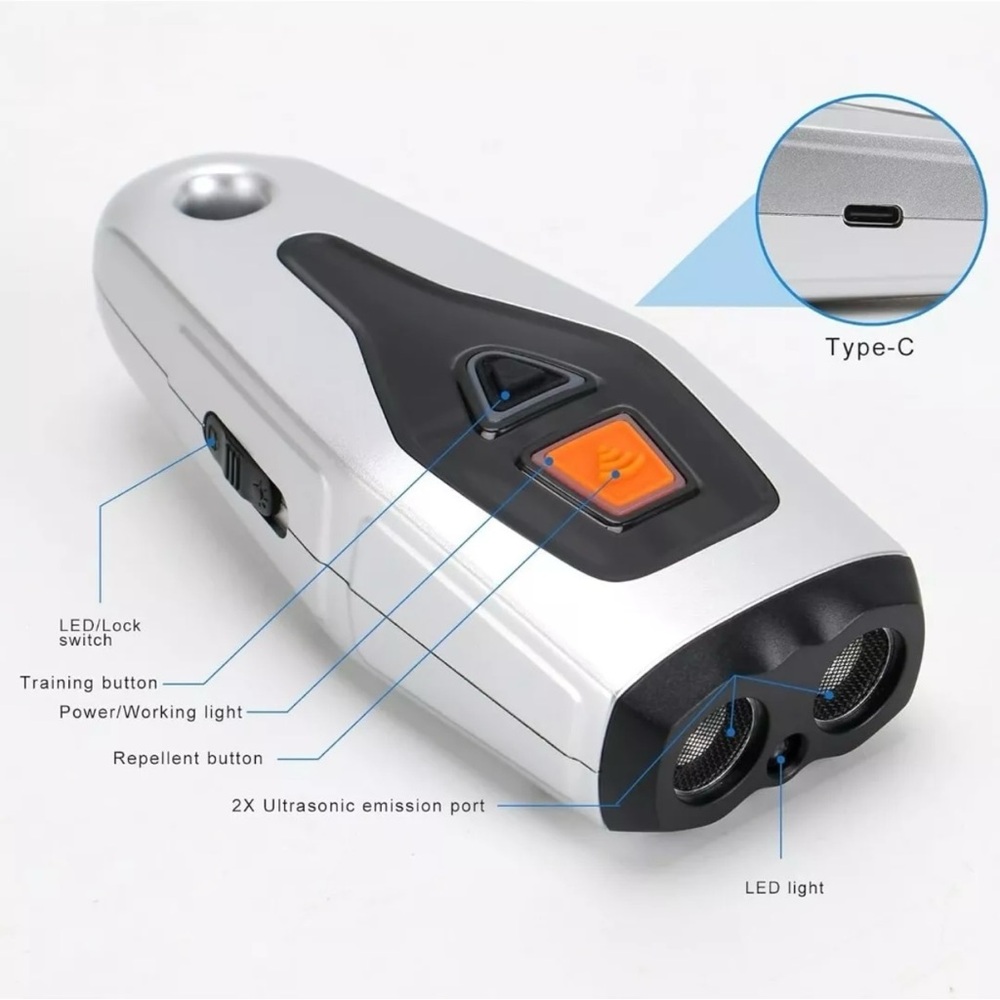 Dog Bark Deterrent Devices,3 in 1 Dual Sensor Anti Barking Device Training june - Picture 16 of 16